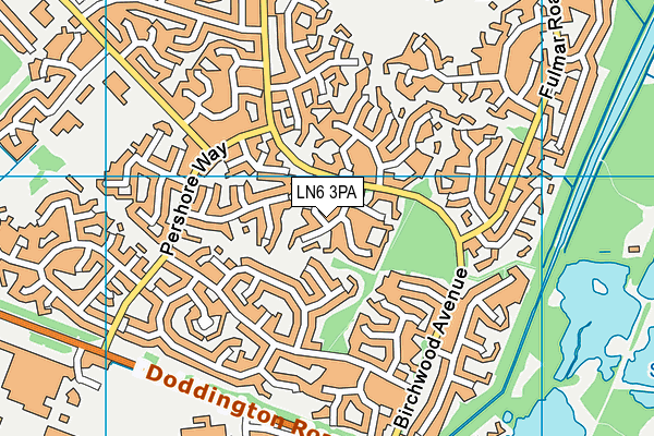 LN6 3PA map - OS VectorMap District (Ordnance Survey)