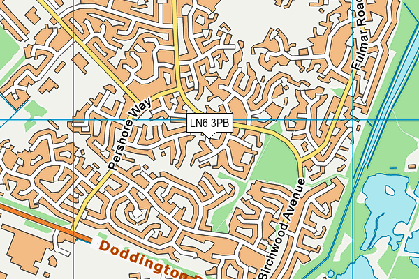 LN6 3PB map - OS VectorMap District (Ordnance Survey)