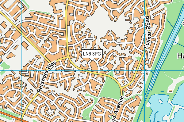 LN6 3PG map - OS VectorMap District (Ordnance Survey)