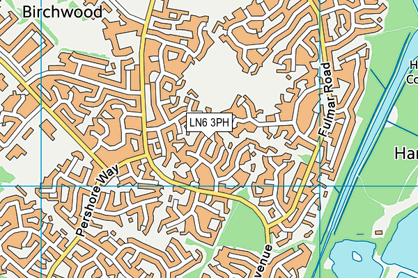 LN6 3PH map - OS VectorMap District (Ordnance Survey)
