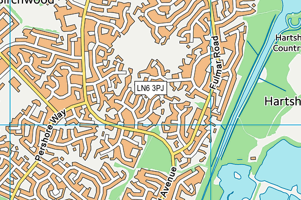 LN6 3PJ map - OS VectorMap District (Ordnance Survey)