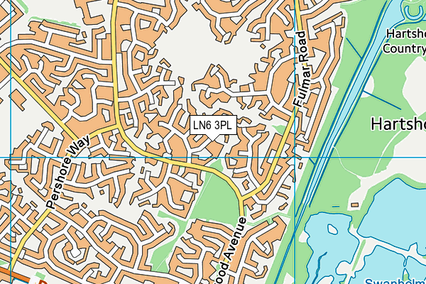 LN6 3PL map - OS VectorMap District (Ordnance Survey)