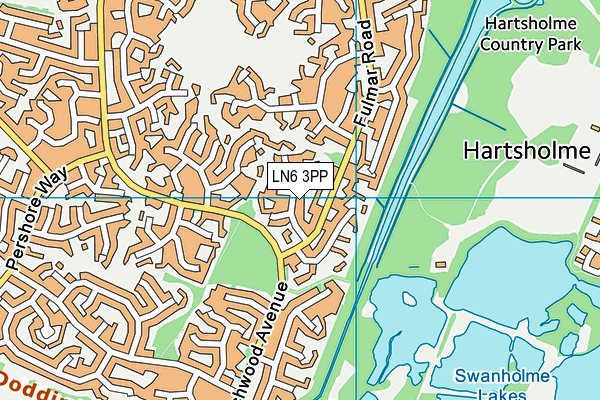 LN6 3PP map - OS VectorMap District (Ordnance Survey)