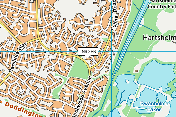LN6 3PR map - OS VectorMap District (Ordnance Survey)