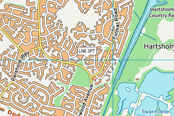 LN6 3PT map - OS VectorMap District (Ordnance Survey)