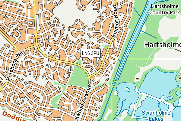 LN6 3PU map - OS VectorMap District (Ordnance Survey)