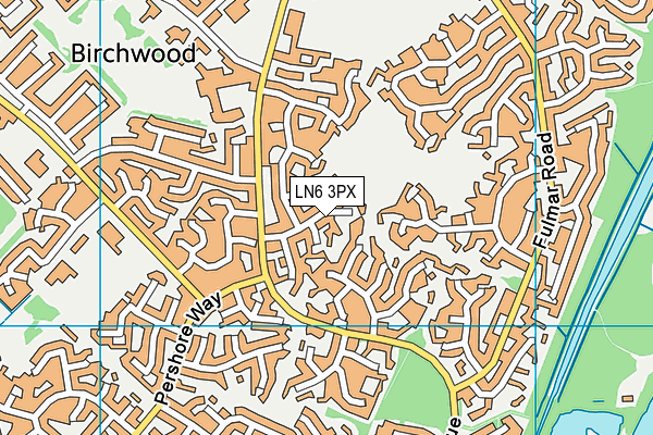 LN6 3PX map - OS VectorMap District (Ordnance Survey)