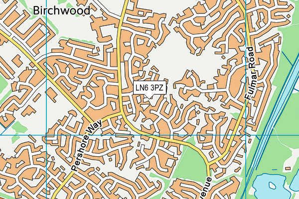 LN6 3PZ map - OS VectorMap District (Ordnance Survey)