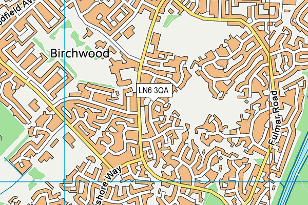 LN6 3QA map - OS VectorMap District (Ordnance Survey)