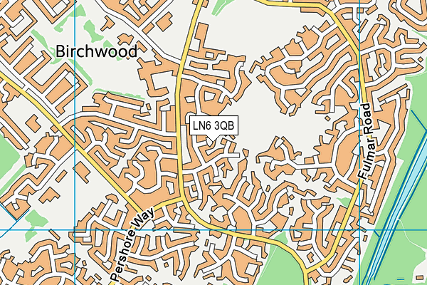 LN6 3QB map - OS VectorMap District (Ordnance Survey)