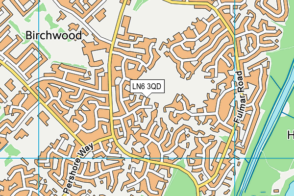LN6 3QD map - OS VectorMap District (Ordnance Survey)