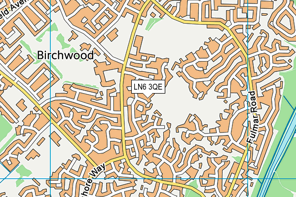 LN6 3QE map - OS VectorMap District (Ordnance Survey)