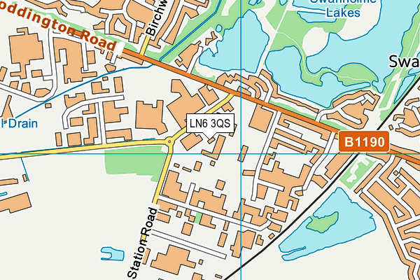 LN6 3QS map - OS VectorMap District (Ordnance Survey)