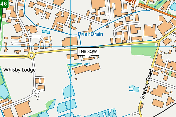 LN6 3QW map - OS VectorMap District (Ordnance Survey)