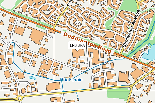 LN6 3RA map - OS VectorMap District (Ordnance Survey)