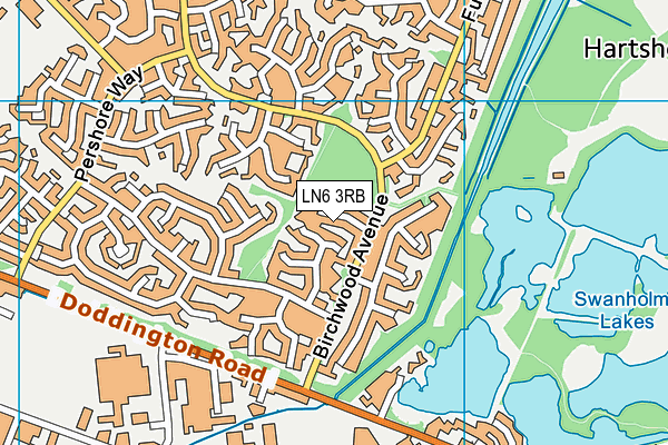 LN6 3RB map - OS VectorMap District (Ordnance Survey)