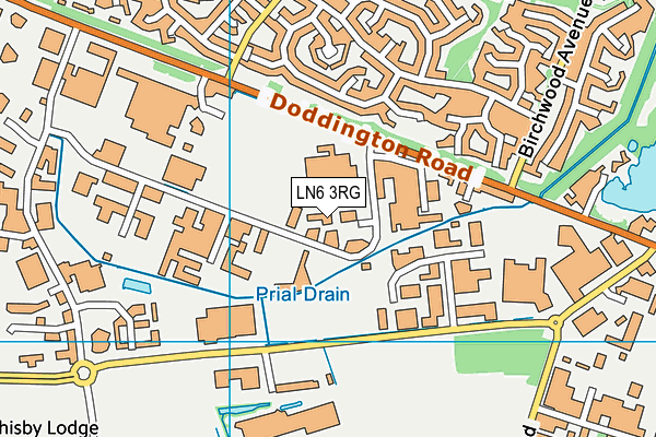 LN6 3RG map - OS VectorMap District (Ordnance Survey)