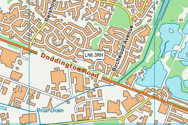 LN6 3RH map - OS VectorMap District (Ordnance Survey)