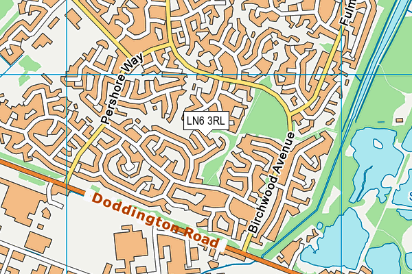LN6 3RL map - OS VectorMap District (Ordnance Survey)