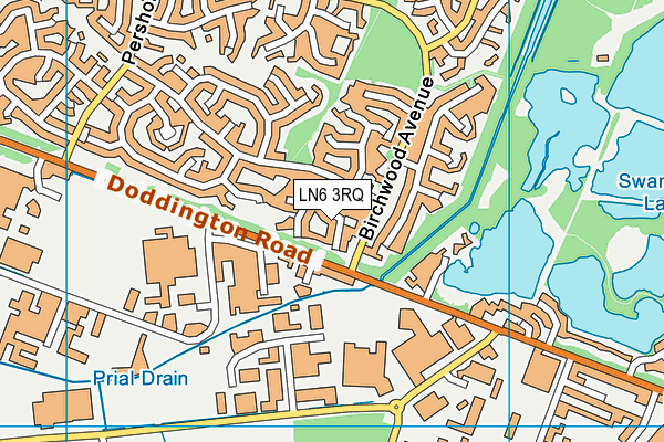 LN6 3RQ map - OS VectorMap District (Ordnance Survey)