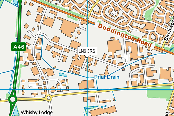 LN6 3RS map - OS VectorMap District (Ordnance Survey)