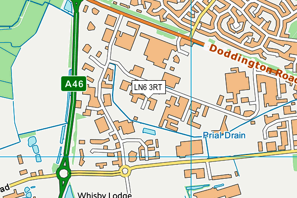 LN6 3RT map - OS VectorMap District (Ordnance Survey)