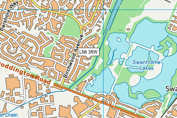 LN6 3RW map - OS VectorMap District (Ordnance Survey)