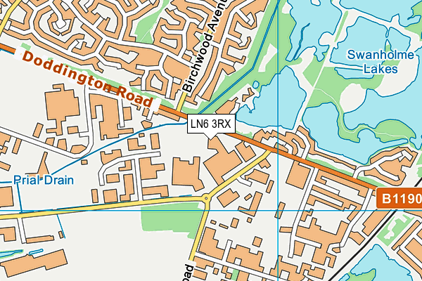 LN6 3RX map - OS VectorMap District (Ordnance Survey)