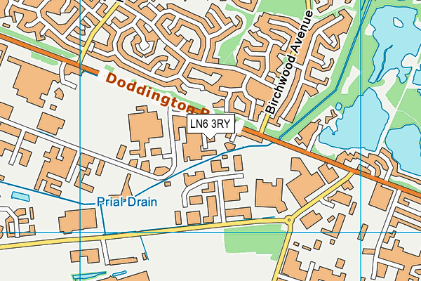 LN6 3RY map - OS VectorMap District (Ordnance Survey)