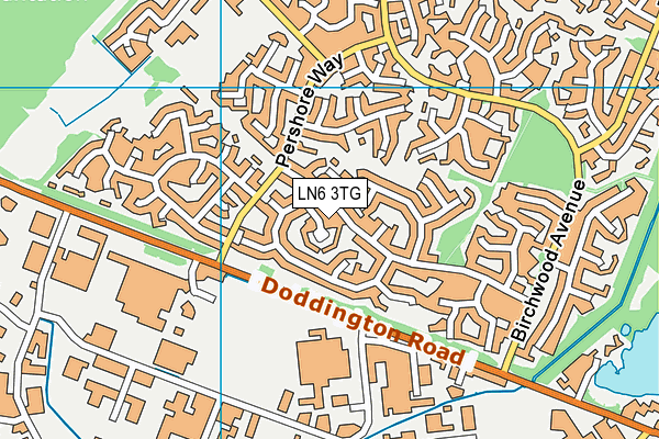LN6 3TG map - OS VectorMap District (Ordnance Survey)