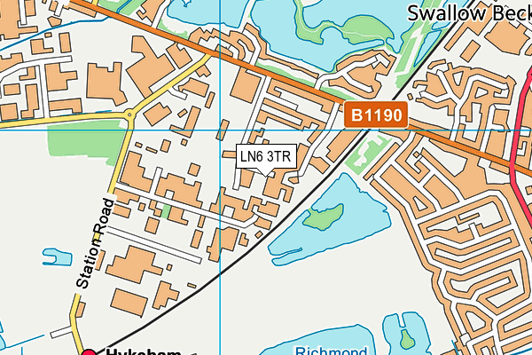 LN6 3TR map - OS VectorMap District (Ordnance Survey)