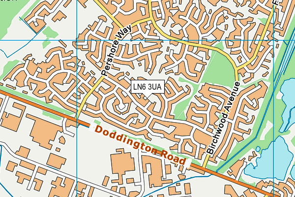 LN6 3UA map - OS VectorMap District (Ordnance Survey)