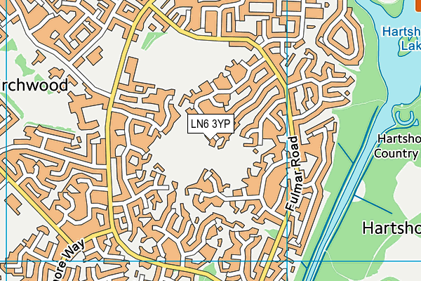 LN6 3YP map - OS VectorMap District (Ordnance Survey)
