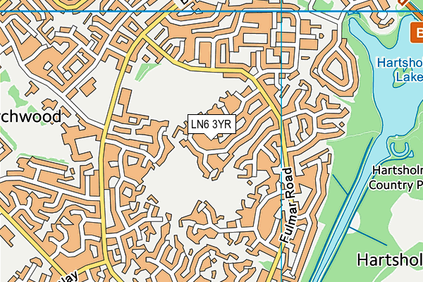 LN6 3YR map - OS VectorMap District (Ordnance Survey)