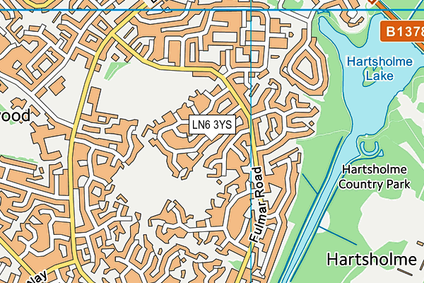 LN6 3YS map - OS VectorMap District (Ordnance Survey)