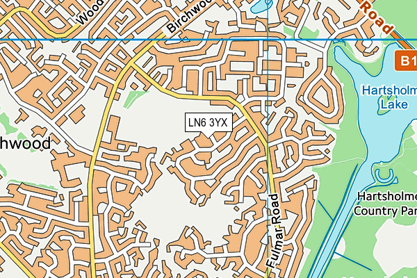 LN6 3YX map - OS VectorMap District (Ordnance Survey)