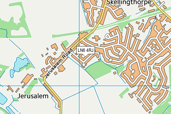 LN6 4RJ map - OS VectorMap District (Ordnance Survey)