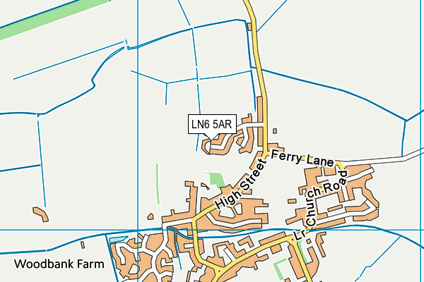 LN6 5AR map - OS VectorMap District (Ordnance Survey)