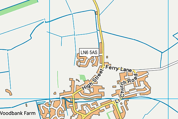 LN6 5AS map - OS VectorMap District (Ordnance Survey)