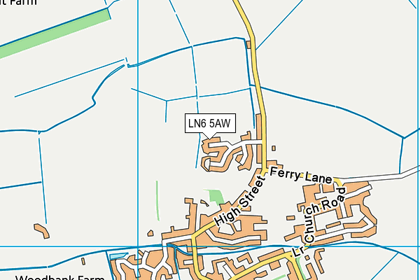 LN6 5AW map - OS VectorMap District (Ordnance Survey)