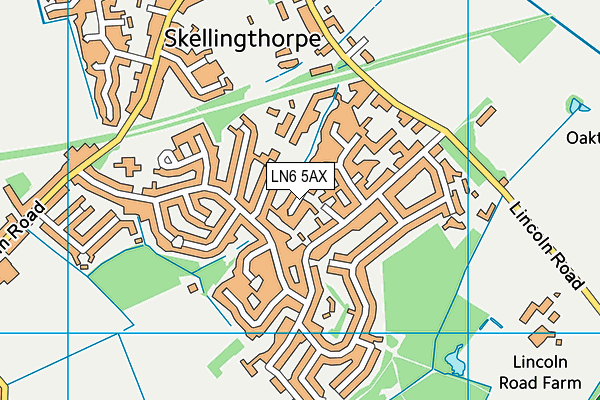 LN6 5AX map - OS VectorMap District (Ordnance Survey)