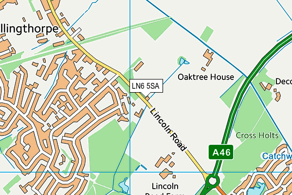 LN6 5SA map - OS VectorMap District (Ordnance Survey)