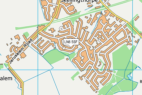 LN6 5SF map - OS VectorMap District (Ordnance Survey)