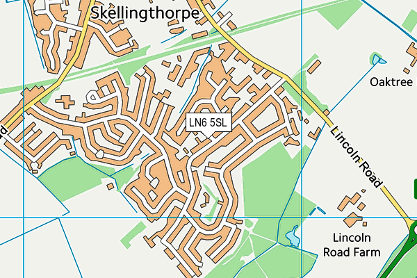 LN6 5SL map - OS VectorMap District (Ordnance Survey)