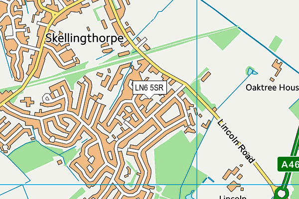 LN6 5SR map - OS VectorMap District (Ordnance Survey)