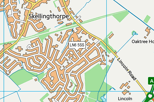LN6 5SS map - OS VectorMap District (Ordnance Survey)