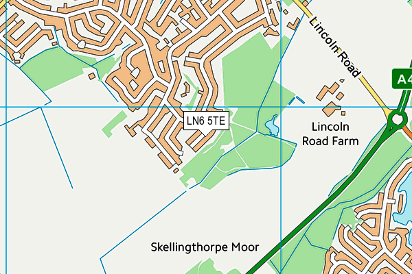 LN6 5TE map - OS VectorMap District (Ordnance Survey)