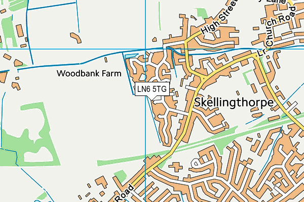 LN6 5TG map - OS VectorMap District (Ordnance Survey)