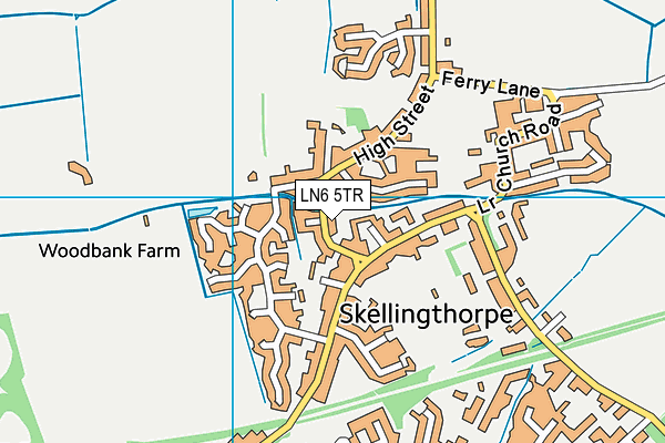 LN6 5TR map - OS VectorMap District (Ordnance Survey)