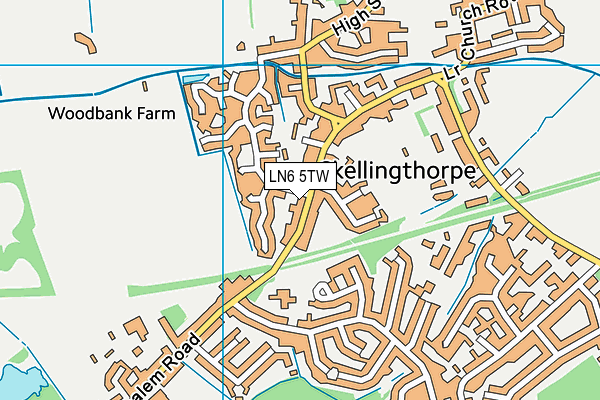 LN6 5TW map - OS VectorMap District (Ordnance Survey)